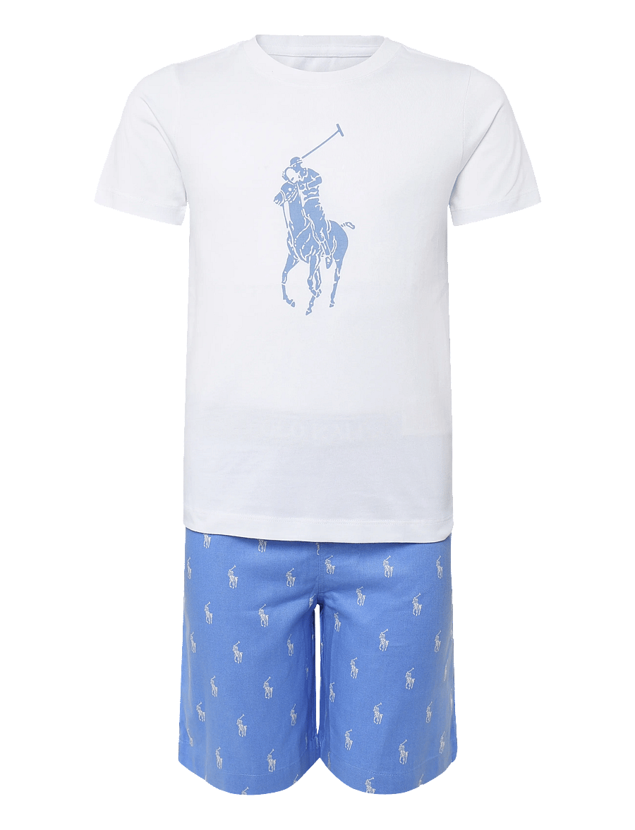 Ralph Lauren Kids - S5-SLEEPWEAR SHORT SET - pyjama-sets - harbor island blue - 0