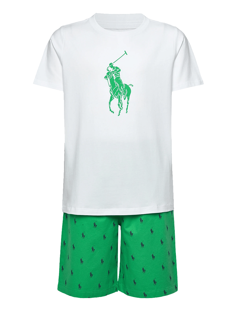 Ralph Lauren Kids - S5-SLEEPWEAR SHORT SET - pyjama-sets - polo vineyard green - 0