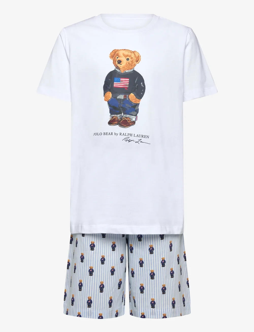 Ralph Lauren Kids - S5-SLEEPWEAR SHORT SET - pyjama-sets - white / elite blue - 0