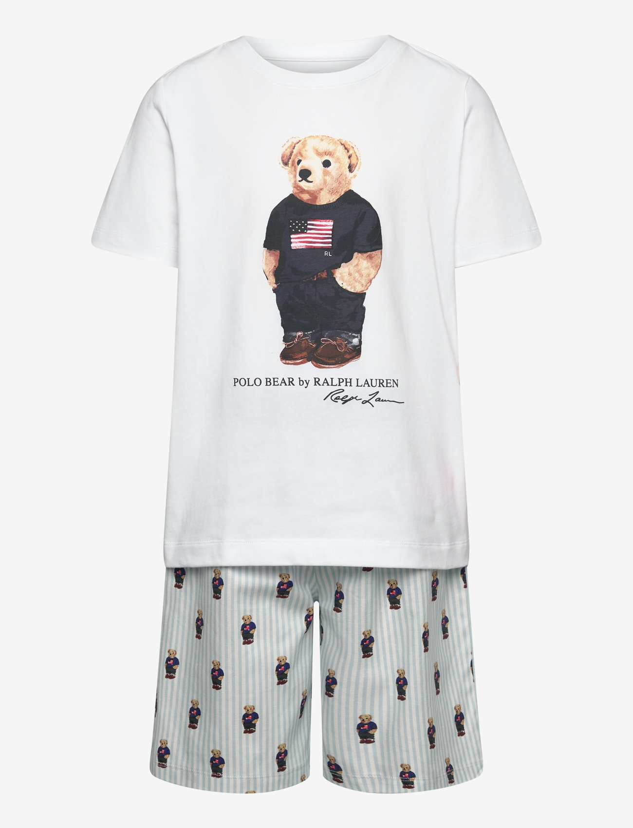 Ralph Lauren Kids - S5-SLEEPWEAR SHORT SET - pyjama-sets - white / elite blue - 0