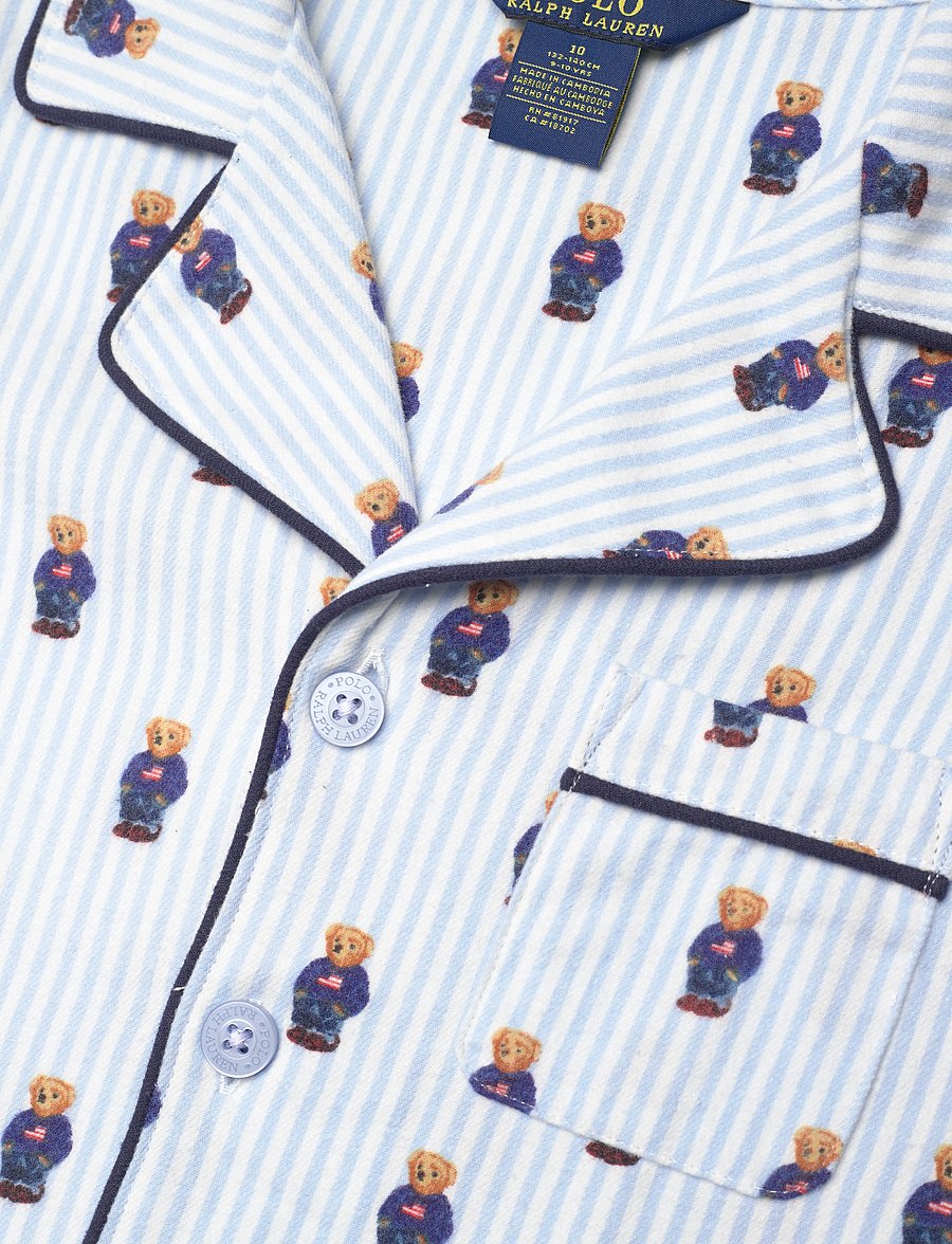Ralph Lauren Kids - S6-SLEEPWEAR PANT SET - komplektid - white / elite blue - 4