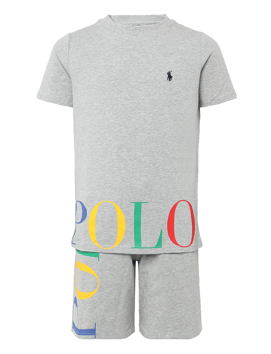 Ralph Lauren Kids - L4-LOUNGE SHORT SET - set med kortärmad t-shirt - andover heather - 0