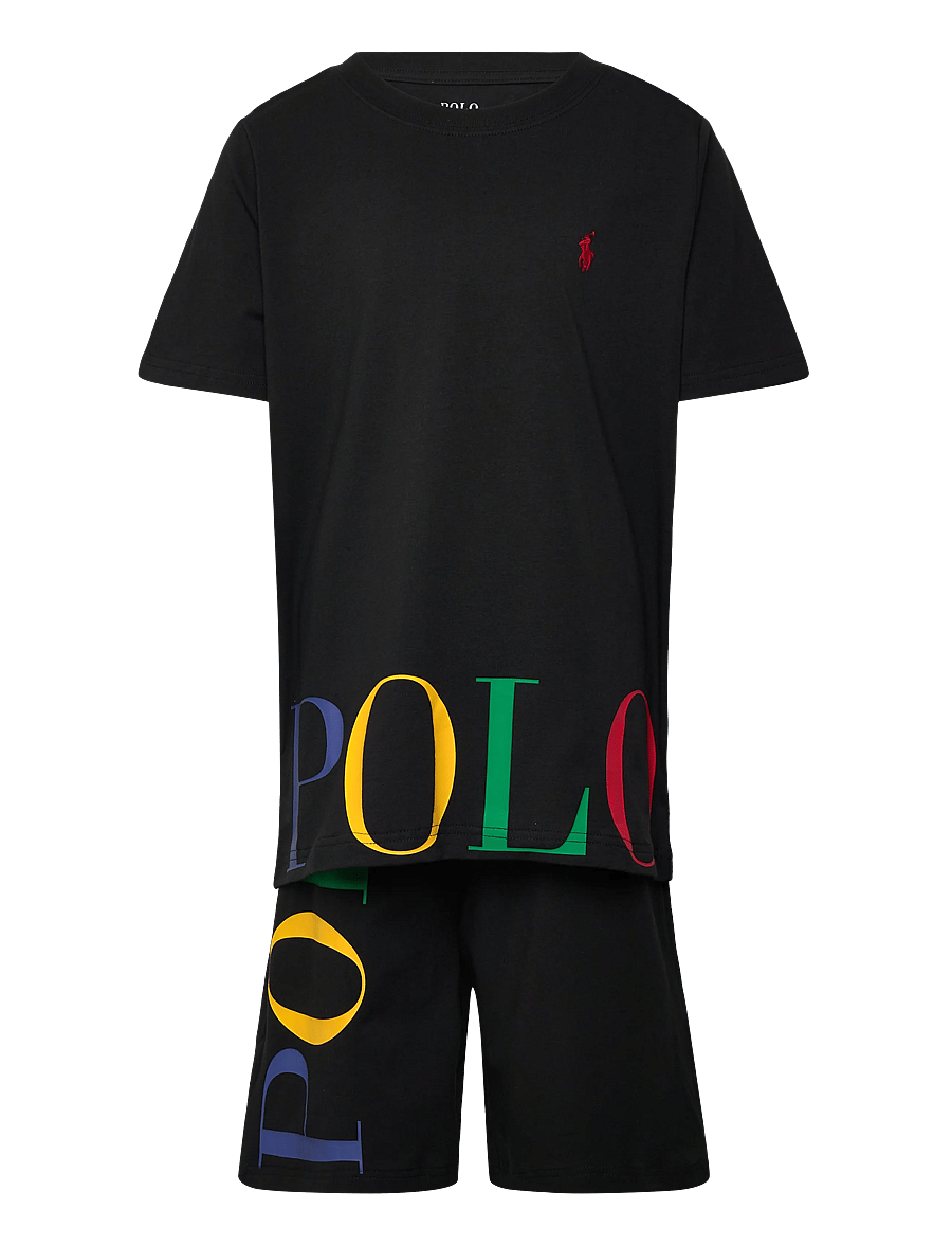 Ralph Lauren Kids - L4-LOUNGE SHORT SET - sets mit kurzärmeligem t-shirt - black - 0