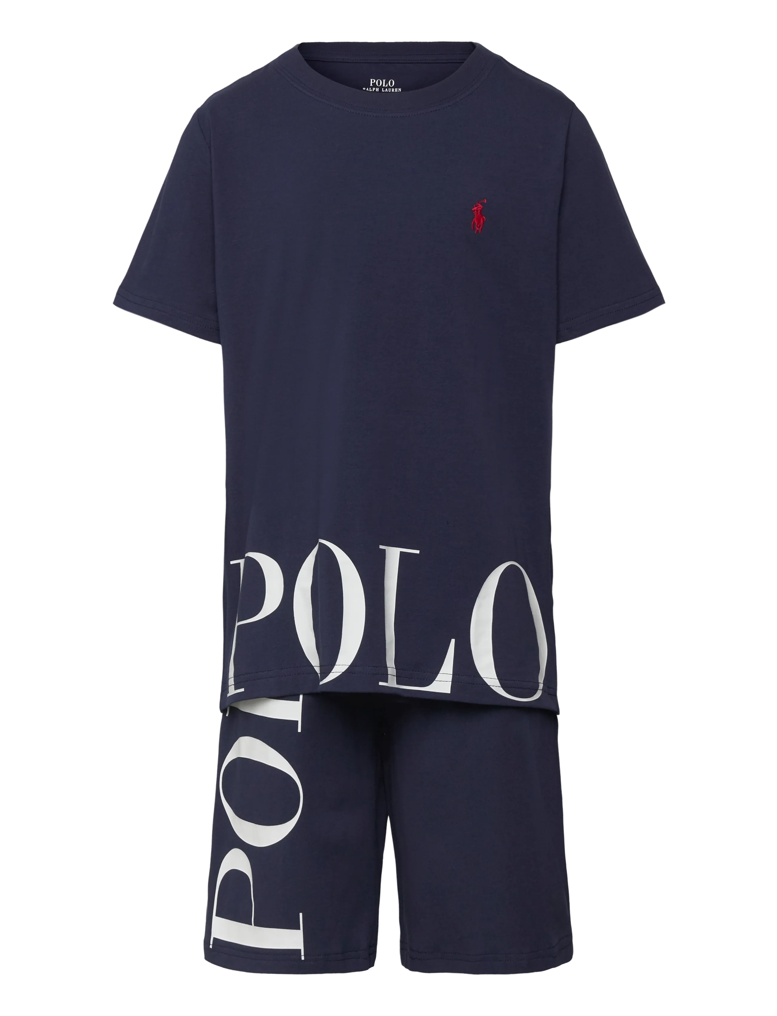 Ralph Lauren Kids L4-Lounge Short Set, 122/128 cm, Blue, Sæt > Sæt Med Kortærmet T-Shirt, Børn