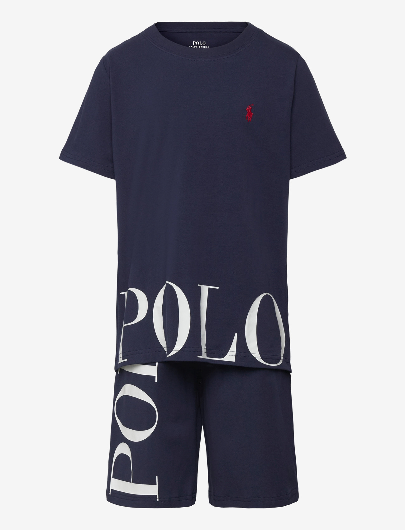 Ralph Lauren Kids - RLB SS TEE/SHORT MULTI POLO SE - sæt med kortærmet t-shirt - blue - 0
