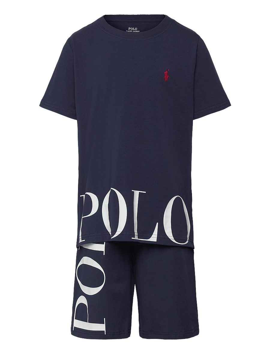 Ralph Lauren Kids - L4-LOUNGE SHORT SET - sæt med kortærmet t-shirt - blue - 0