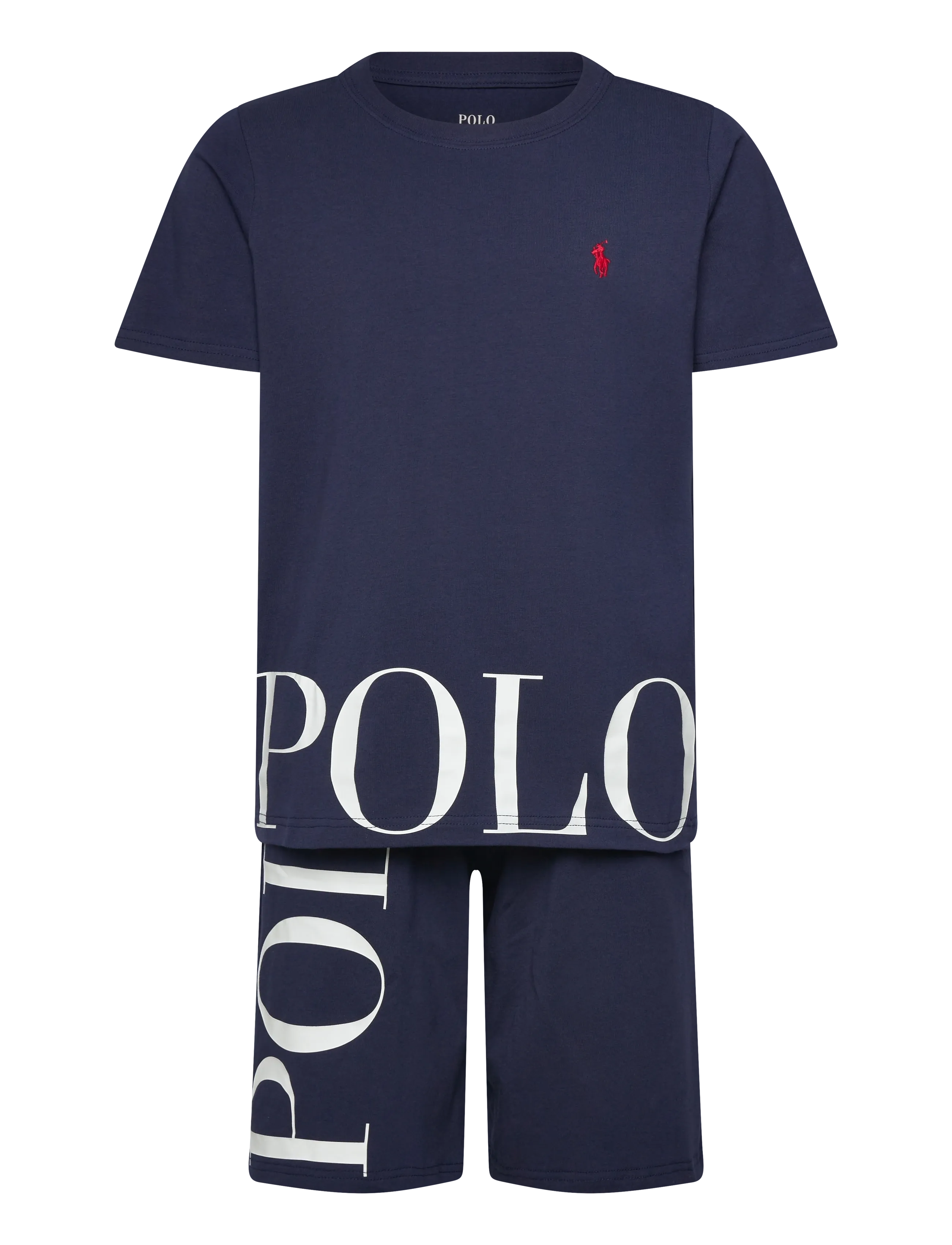 Ralph Lauren Kids L4-Lounge Short Set, Børn, Lounge Shortsæt, Navy, Str: 128/140