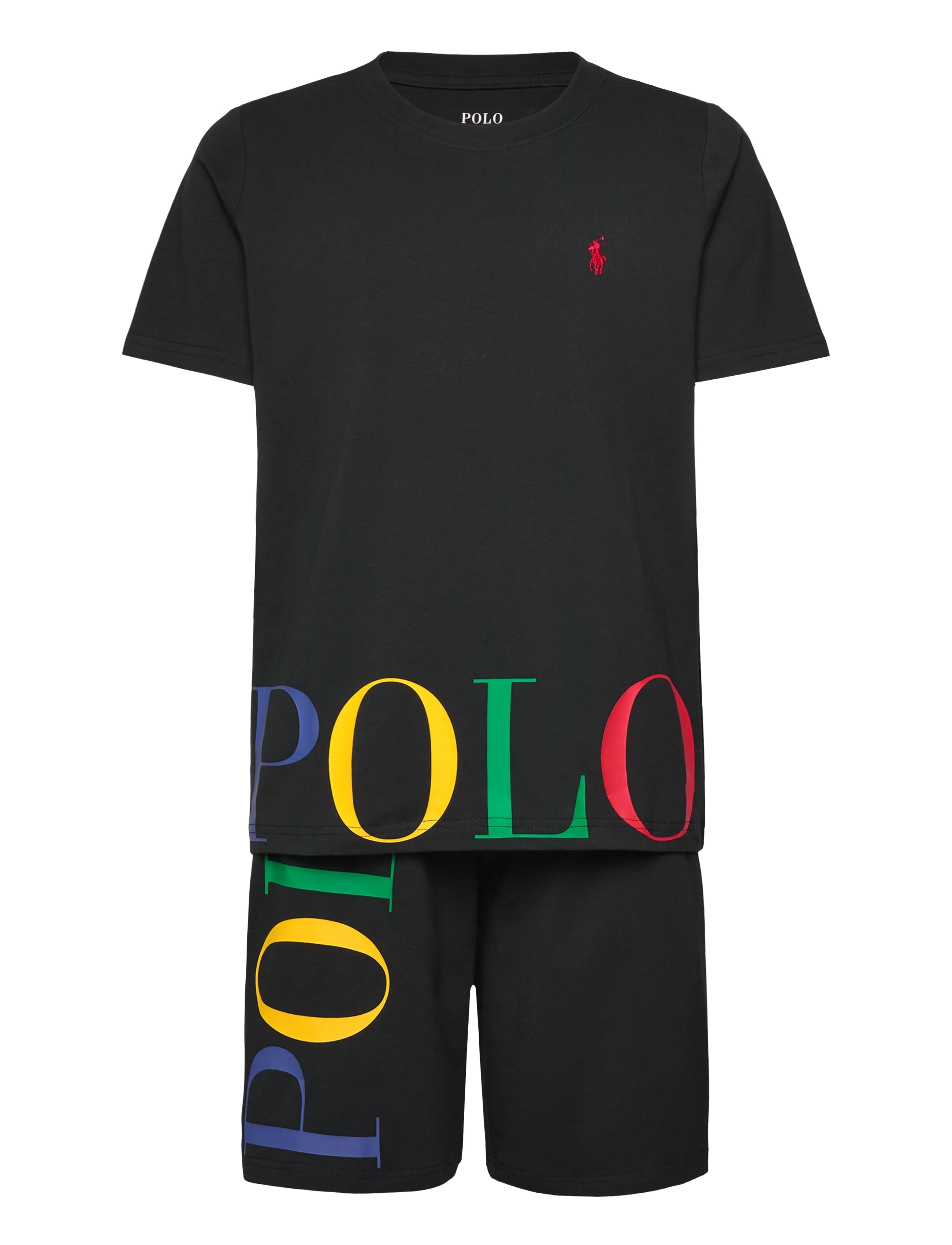 Ralph Lauren Kids L4-Lounge Short Set, Børn, Lounge Shortsæt, Sort, Str: 128/140