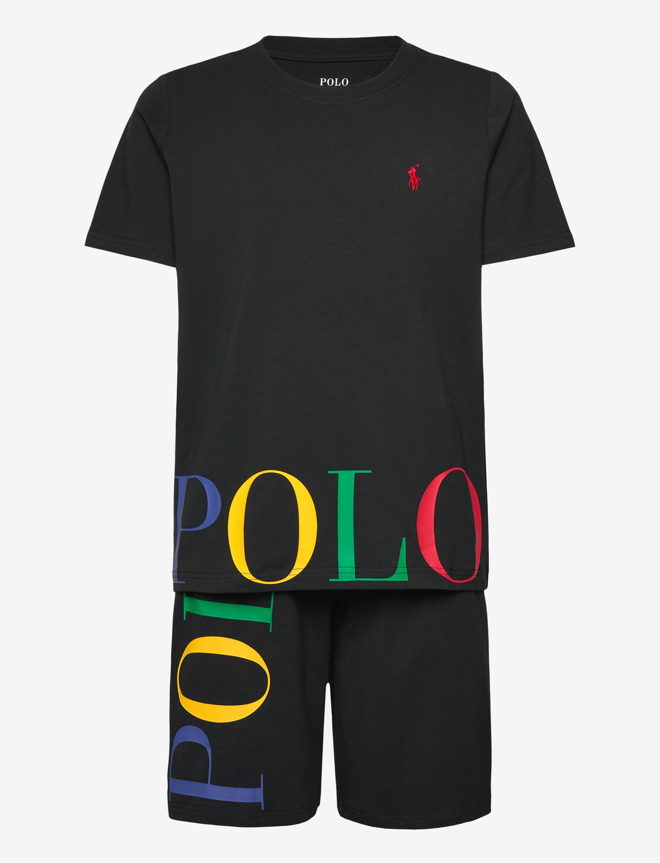 Ralph Lauren Kids - RLB SS TEE/SHORT MULTI POLO SE - sets mit kurzärmeligem t-shirt - polo black - 0