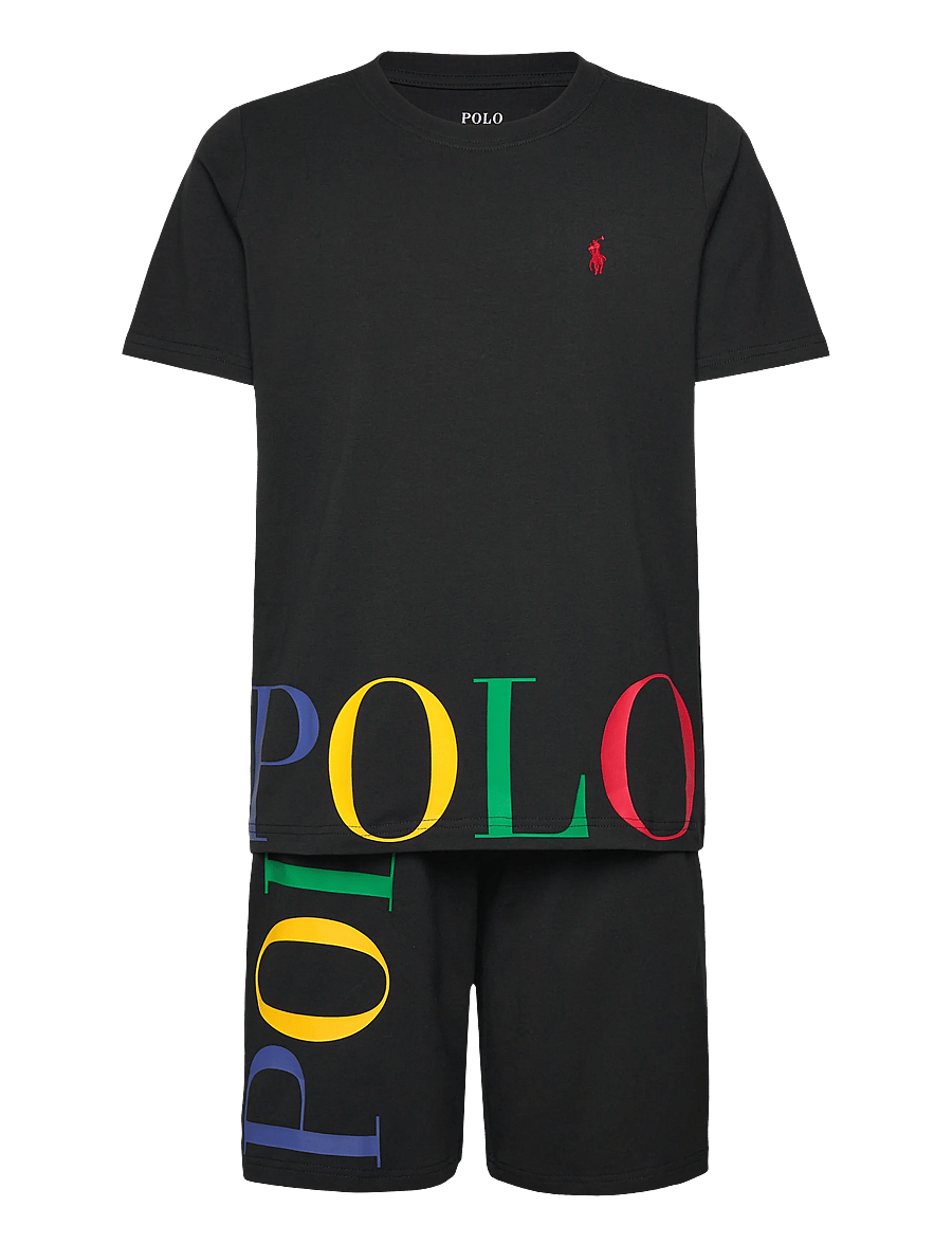 Ralph Lauren Kids - L4-LOUNGE SHORT SET - sets mit kurzärmeligem t-shirt - polo black - 0