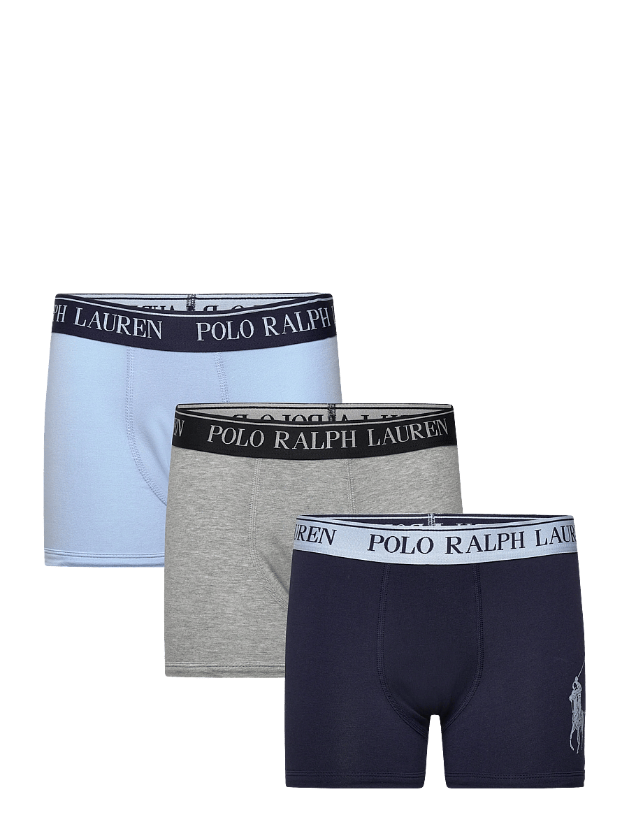 Ralph Lauren Kids - RLHB HBR PP 3PK CTN BOXER BRIE - underbukser - office blue - 0