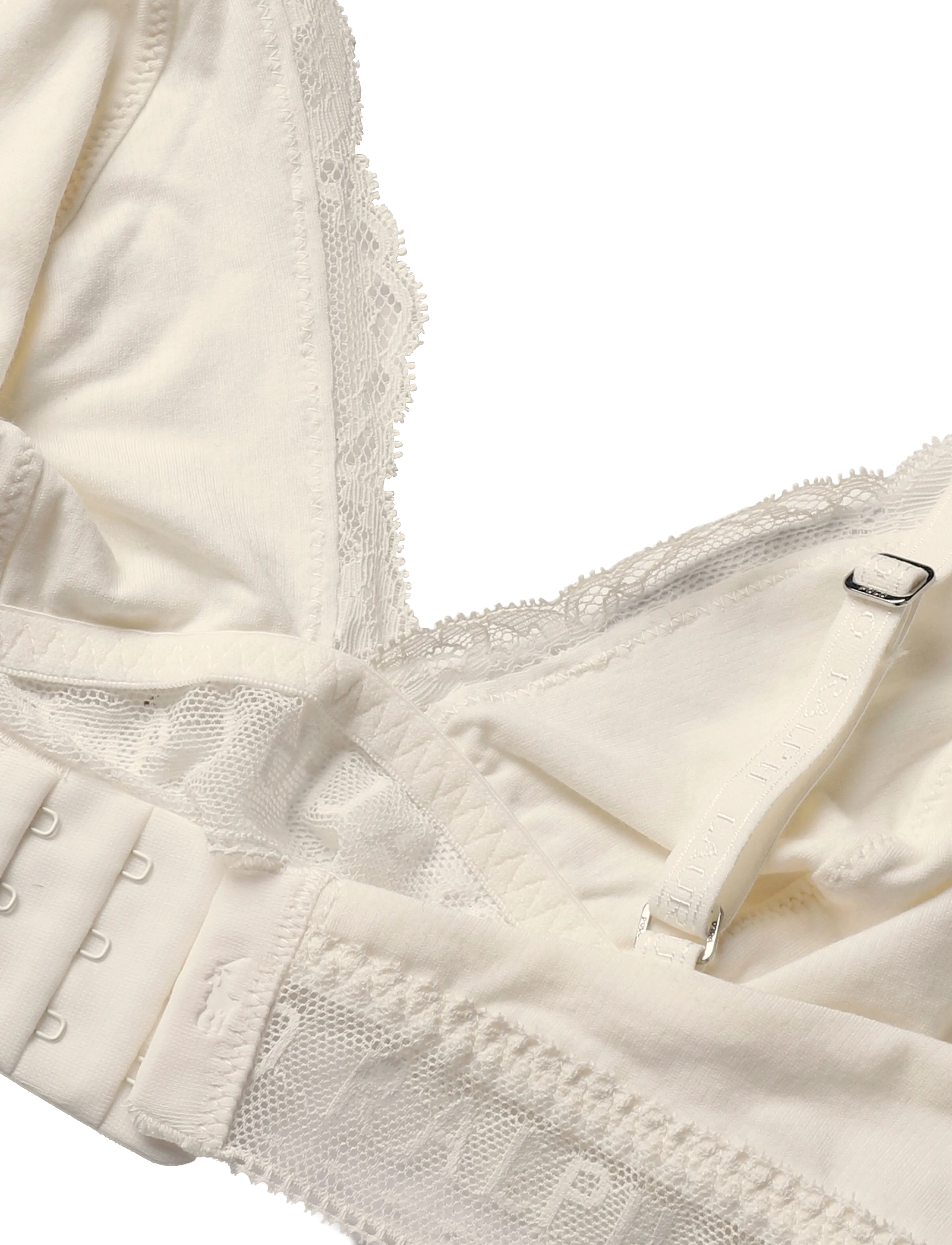 Polo Ralph Lauren Intimates - Cotton Lace Triangle Bralette - bralette - egret - 5