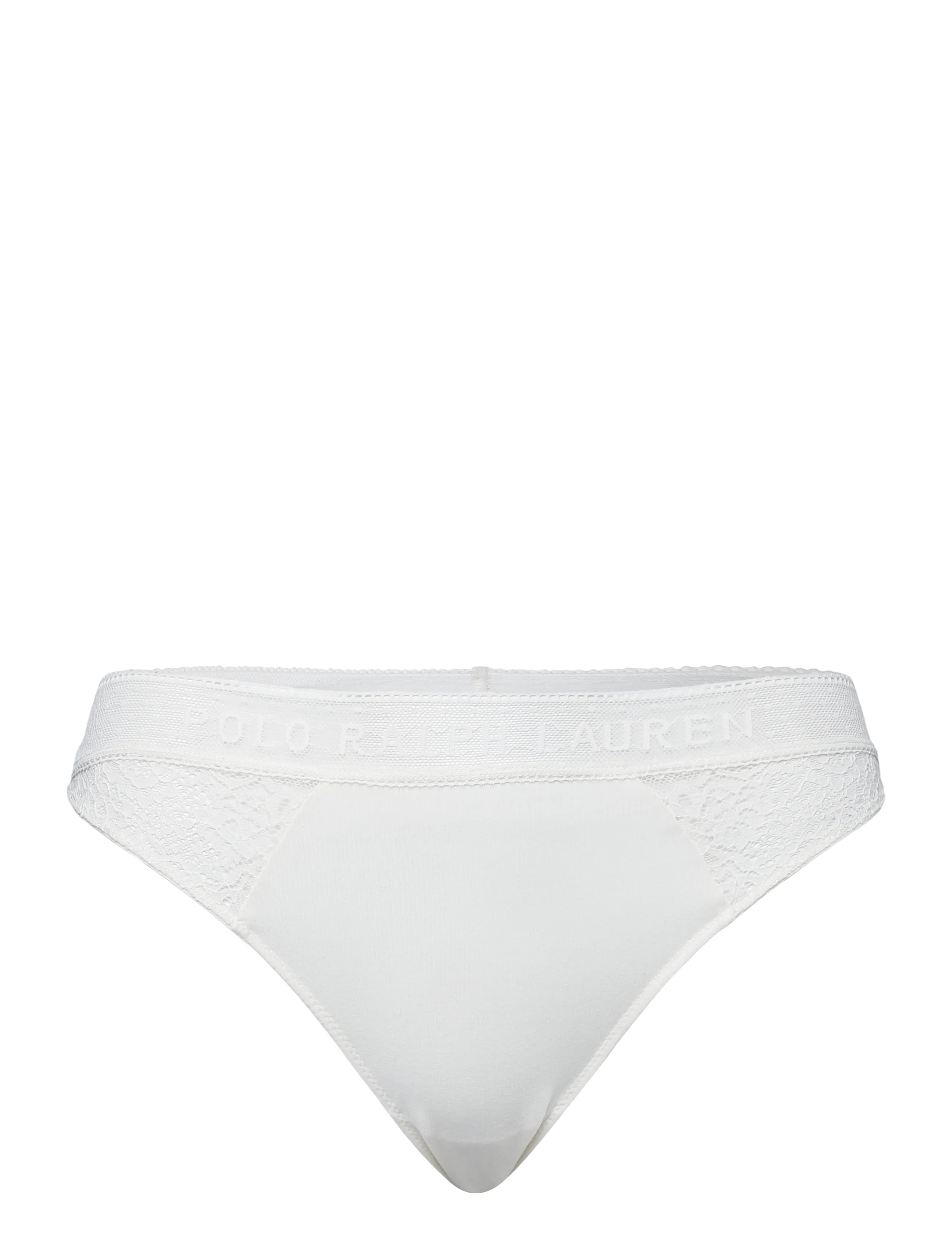 Polo Ralph Lauren Intimates Cotton Lace Thong - Polo Ralph Lauren Intimates - EGRET / cream