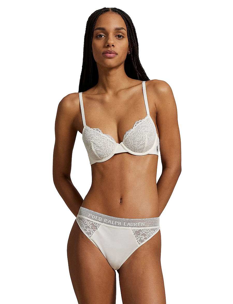 Polo Ralph Lauren Intimates - Cotton Lace Thong - stringtrusser - egret - 0