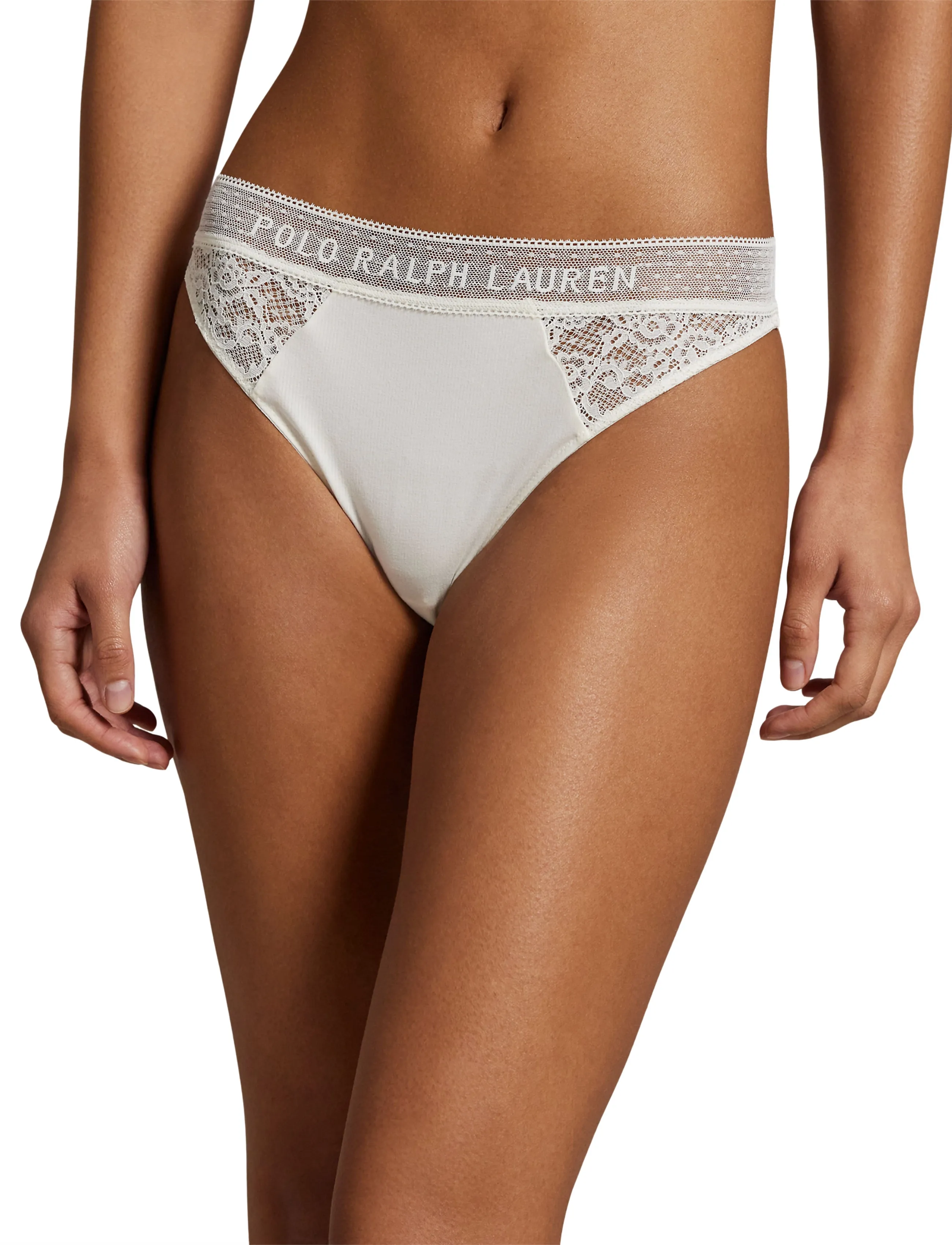 Polo Ralph Lauren Intimates - Cotton Lace Thong - stringtrosor - egret - 3