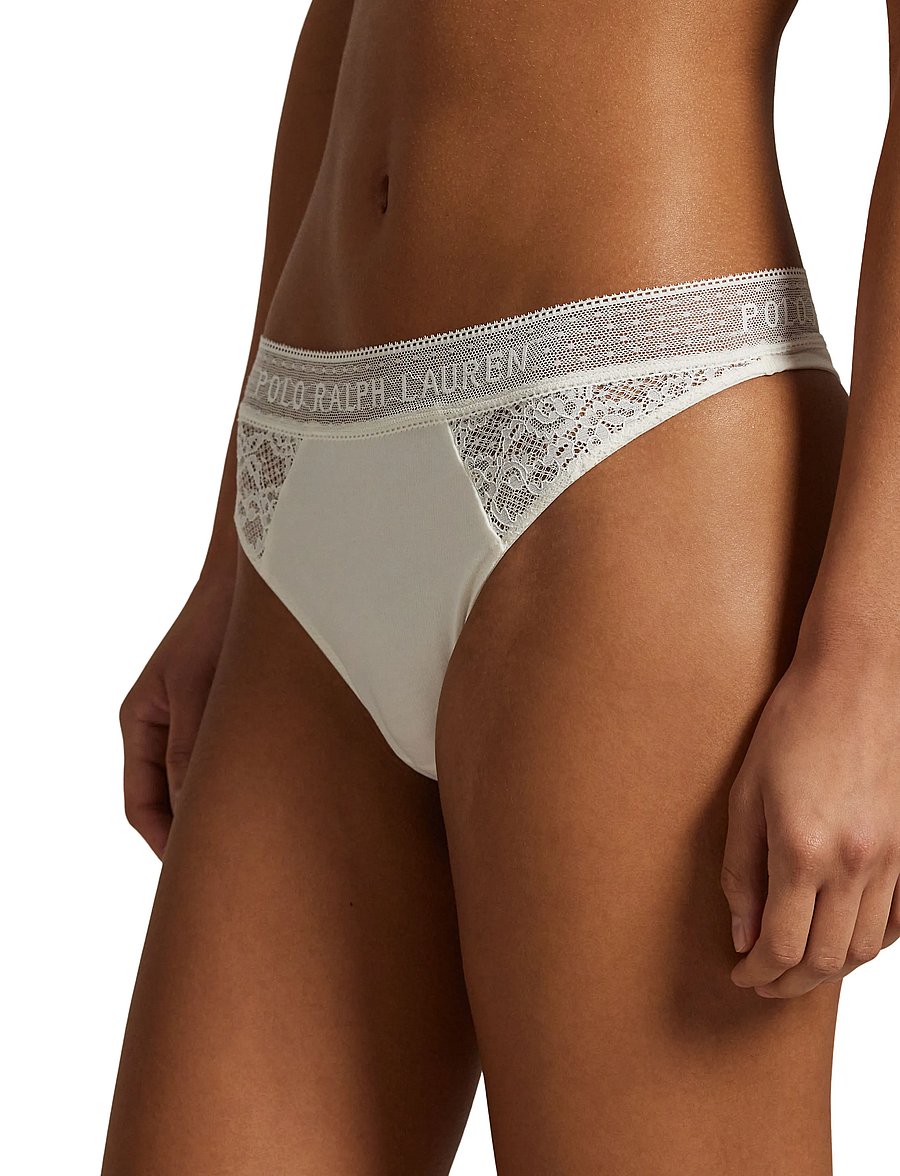 Polo Ralph Lauren Intimates - Cotton Lace Thong - stringtrusser - egret - 5