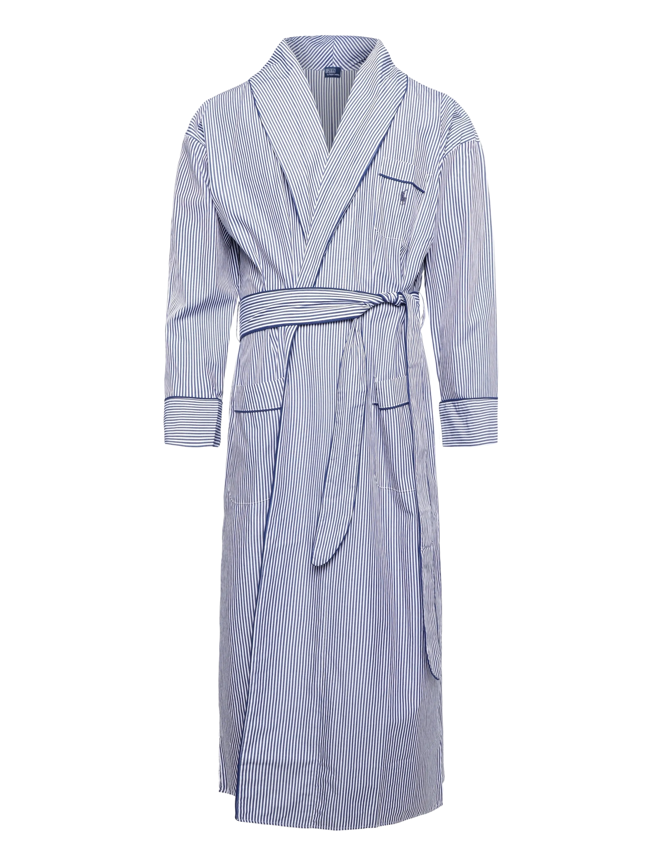 Polo Ralph Lauren Intimates Striped Cotton Poplin Robe - Polo Ralph Lauren Intimates - PRLSTRIPE / navy