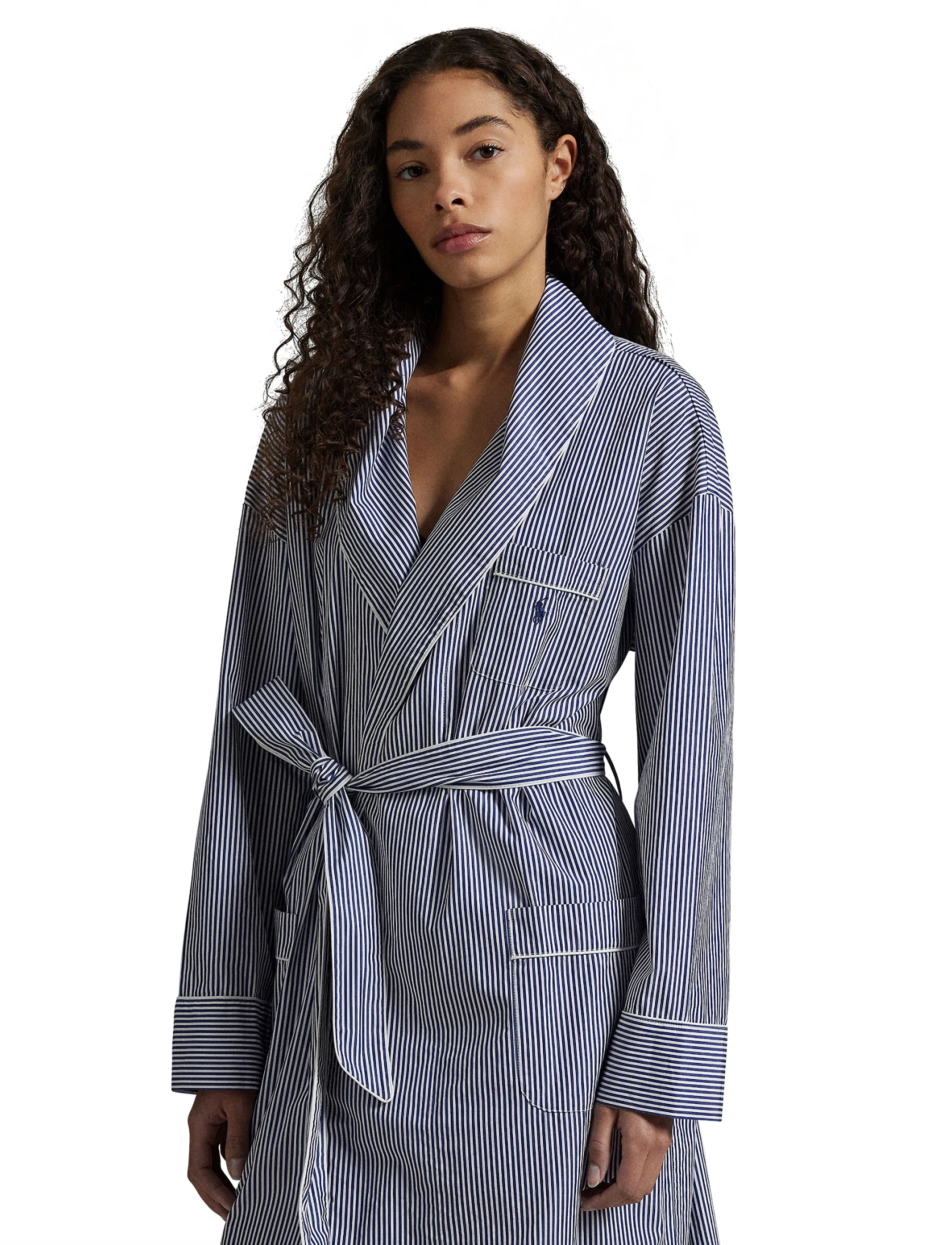 Polo Ralph Lauren Intimates - Striped Cotton Poplin Robe - morgonrockar - prlstripe - 4