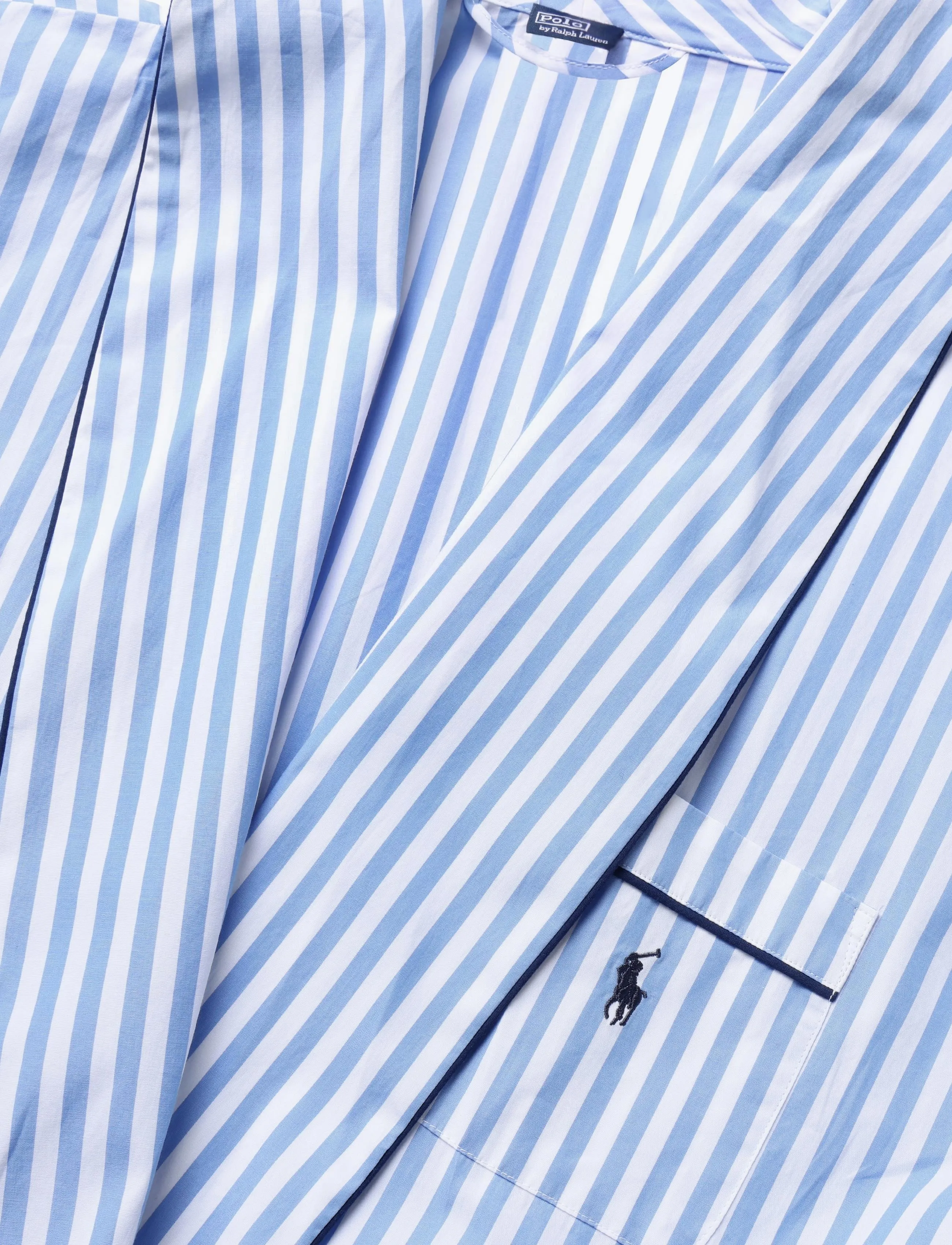 Polo Ralph Lauren Intimates - Striped Cotton Poplin Robe - bademäntel - widestripe - 5