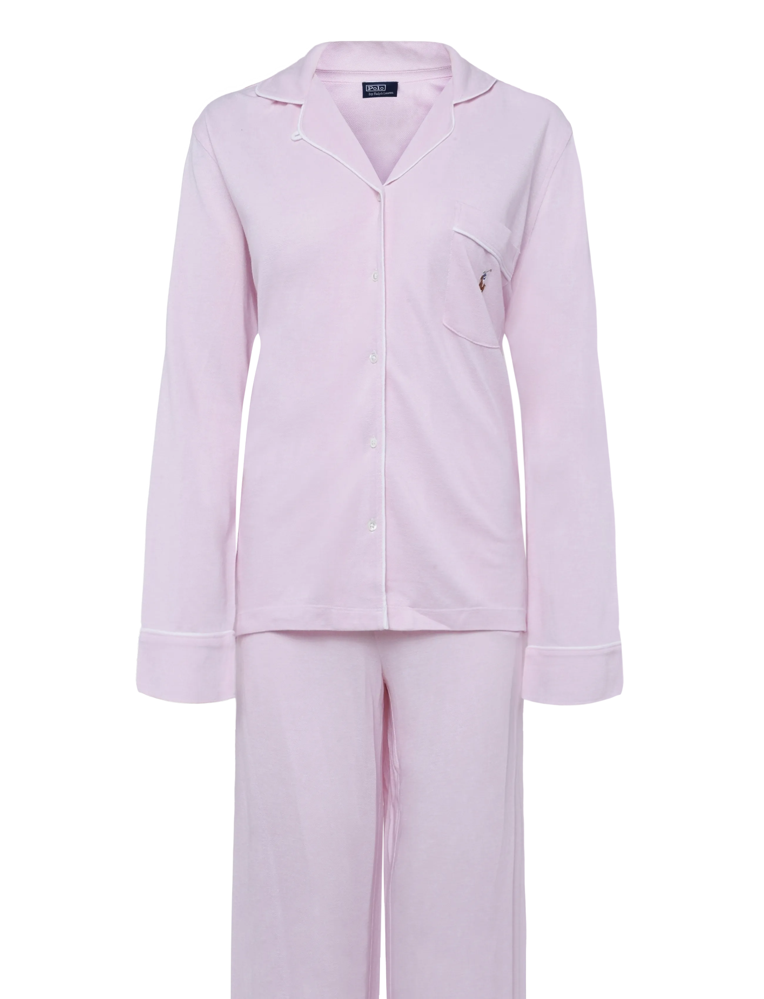 Polo Ralph Lauren Intimates Knit Long-Sleeve Shirt & Pant Pajama Set - Inspiration - PINKLADY / pink/rose