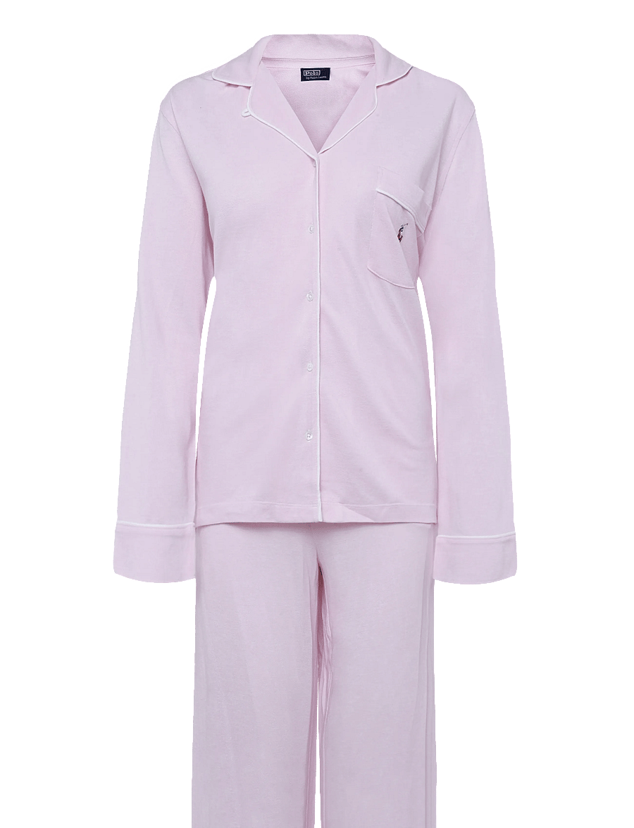 Polo Ralph Lauren Intimates - Knit Long-Sleeve Shirt & Pant Pajama Set - pyjamas - pinklady - 0
