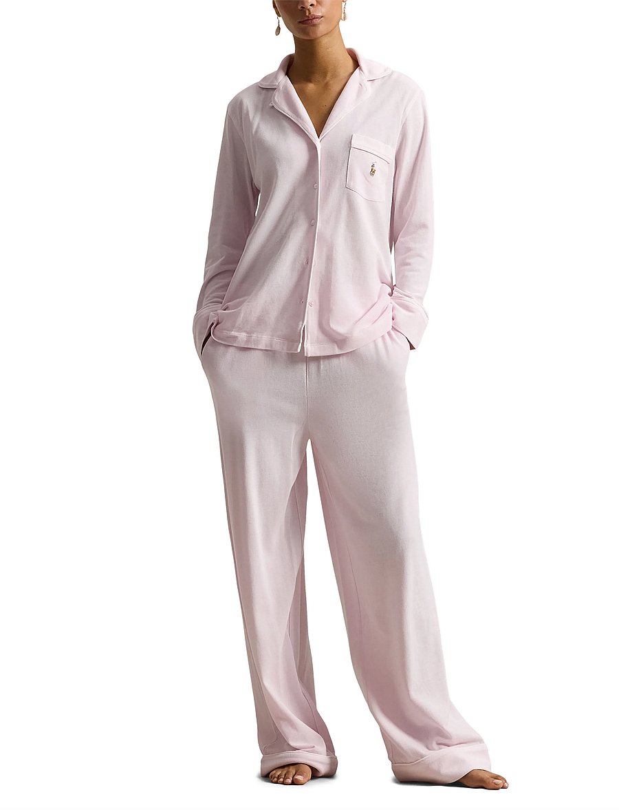 Polo Ralph Lauren Intimates - Knit Long-Sleeve Shirt & Pant Pajama Set - pyjamas - pinklady - 0