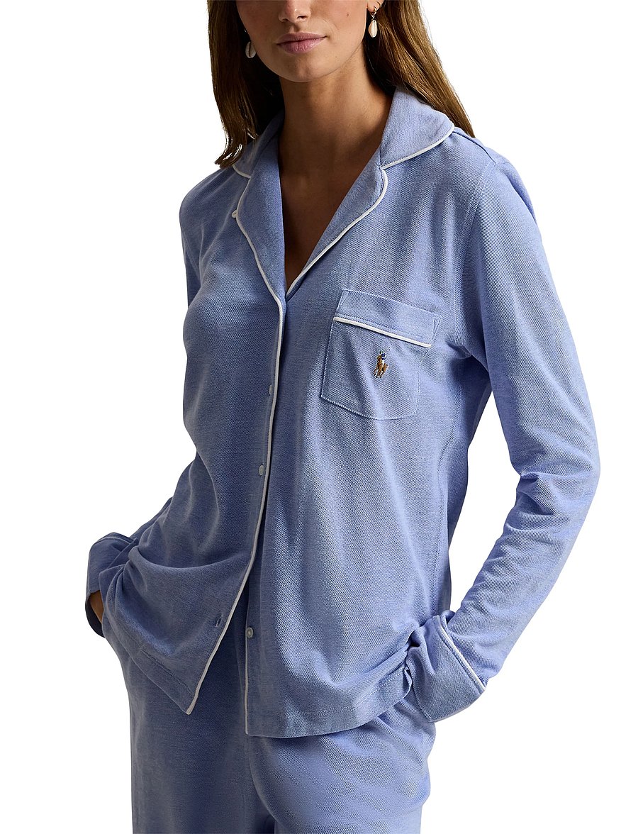 Polo Ralph Lauren Intimates - Knit Long-Sleeve Shirt & Pant Pajama Set - pyjamas - ultramarine - 0