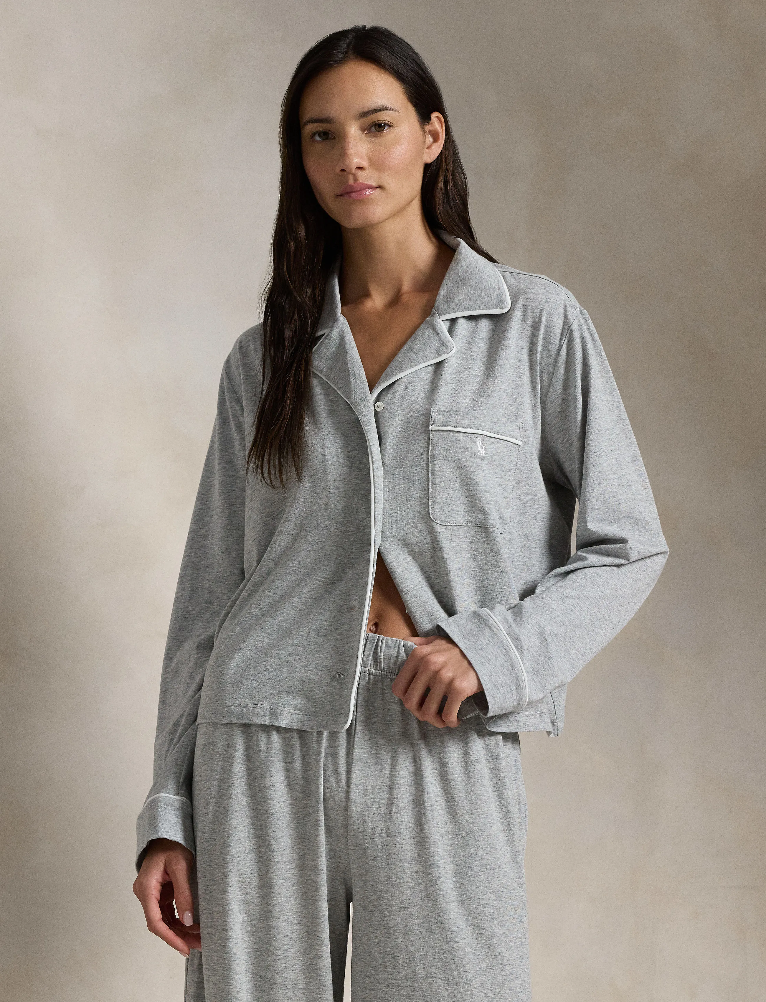 Polo Ralph Lauren Intimates - Long Sleeve PJ Sleep Set - pyjamas - heathergrey - 3