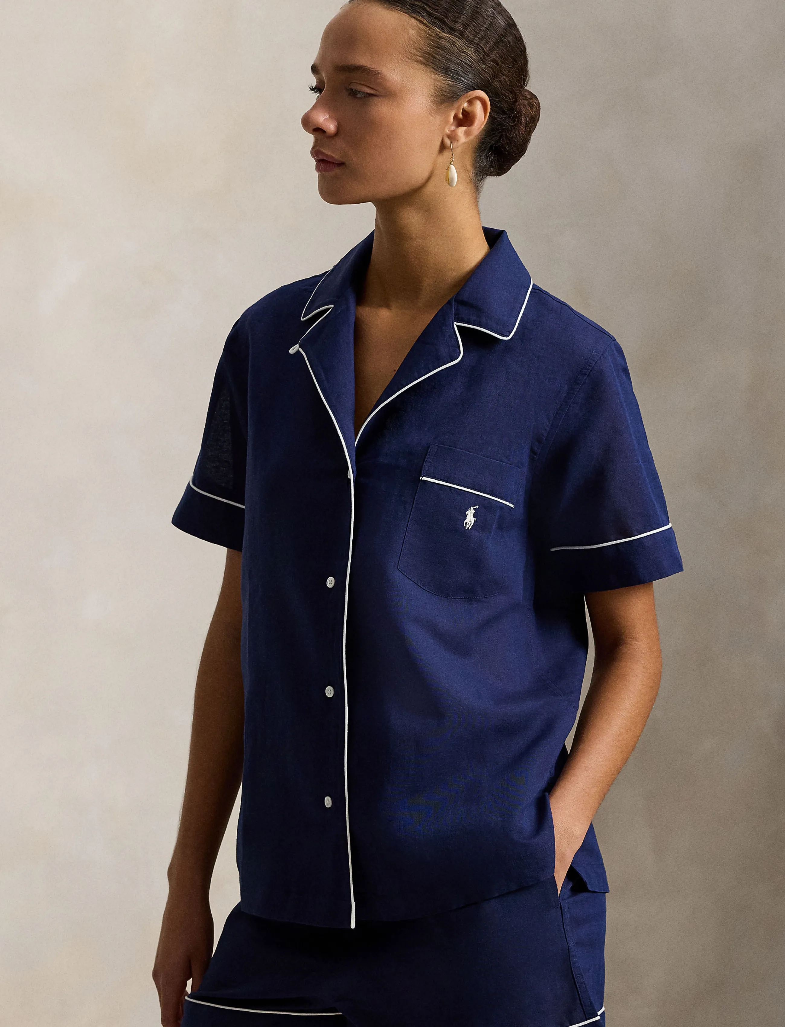 Polo Ralph Lauren Intimates - Short-Sleeve Jersey Pajama Set - pyjamas - navy - 5