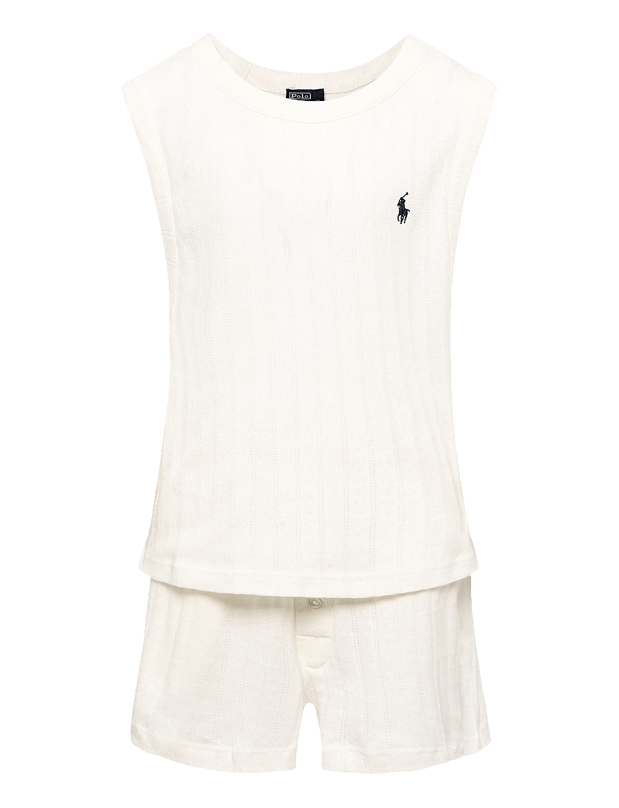 Polo Ralph Lauren Intimates - Short Sleeve and Short Pointelle Pajama Set - pyjamas - egret - 1