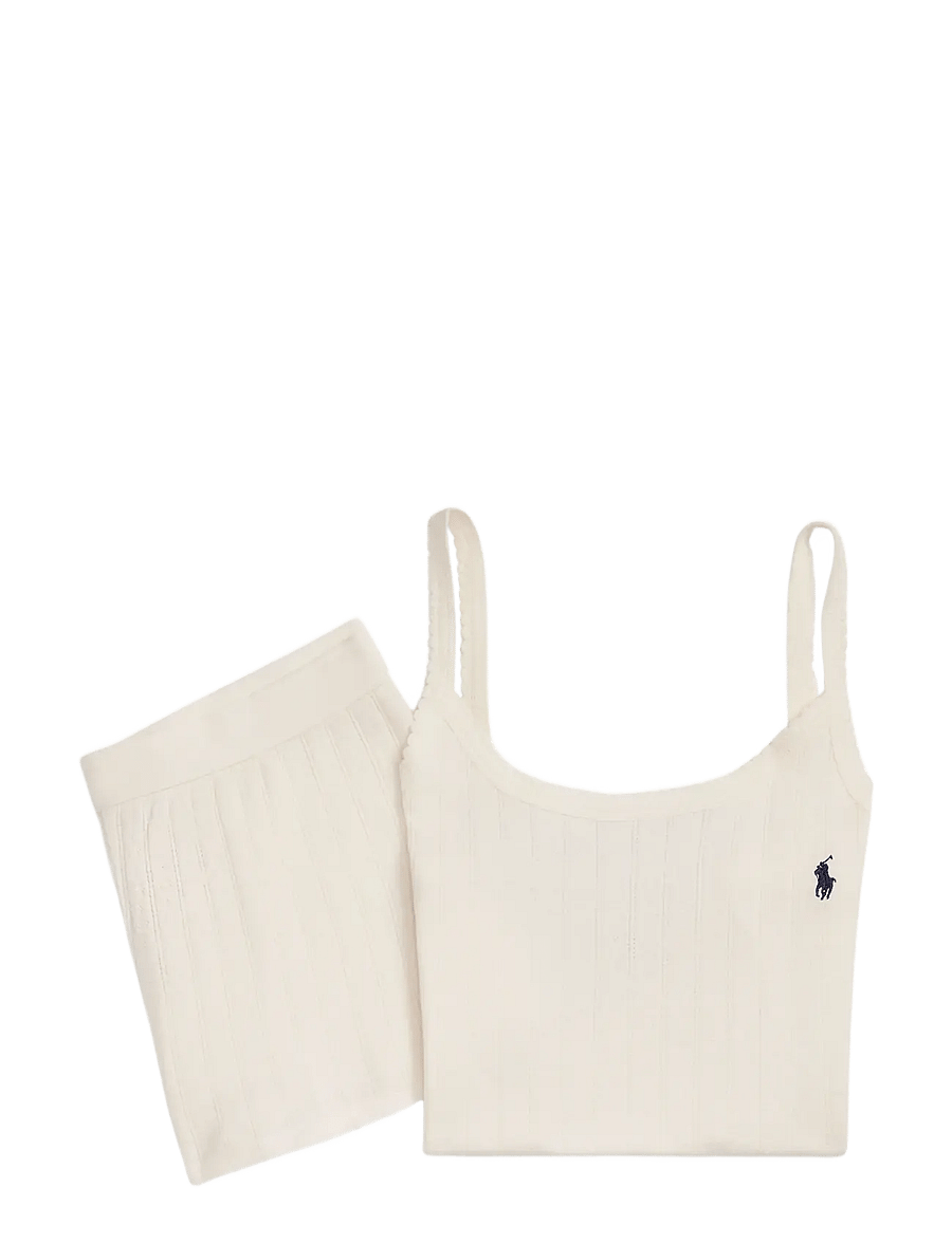 Polo Ralph Lauren Intimates - Short Sleeve and Short Pointelle Pajama Set - pyjamas - egret - 1