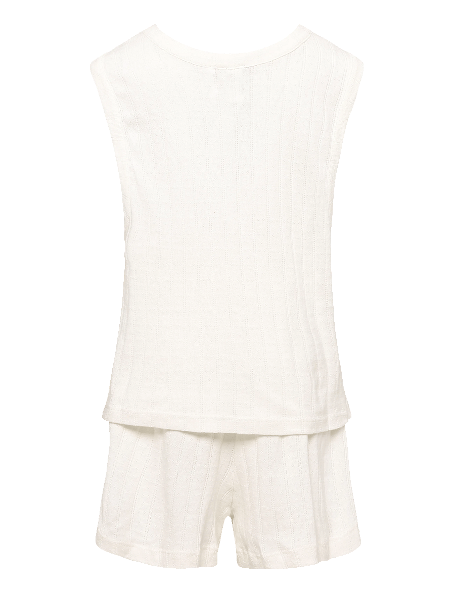 Polo Ralph Lauren Intimates - Short Sleeve and Short Pointelle Pajama Set - pyjamas - egret - 2