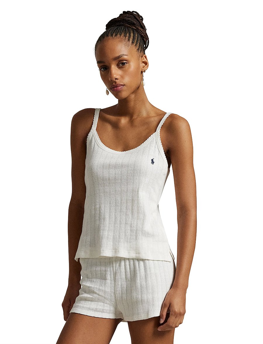Polo Ralph Lauren Intimates - Short Sleeve and Short Pointelle Pajama Set - pyjamas - egret - 0
