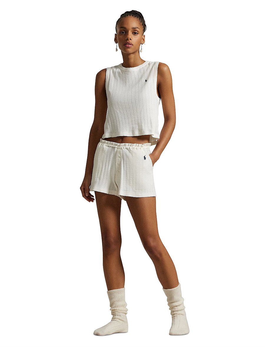 Polo Ralph Lauren Intimates - Short Sleeve and Short Pointelle Pajama Set - pyjamas - egret - 0