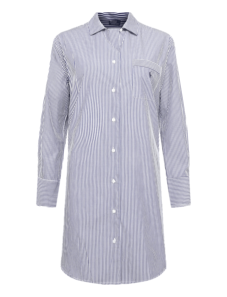 Polo Ralph Lauren Intimates - Striped Cotton Sleep Shirt - nachthemden - prlstripe - 0