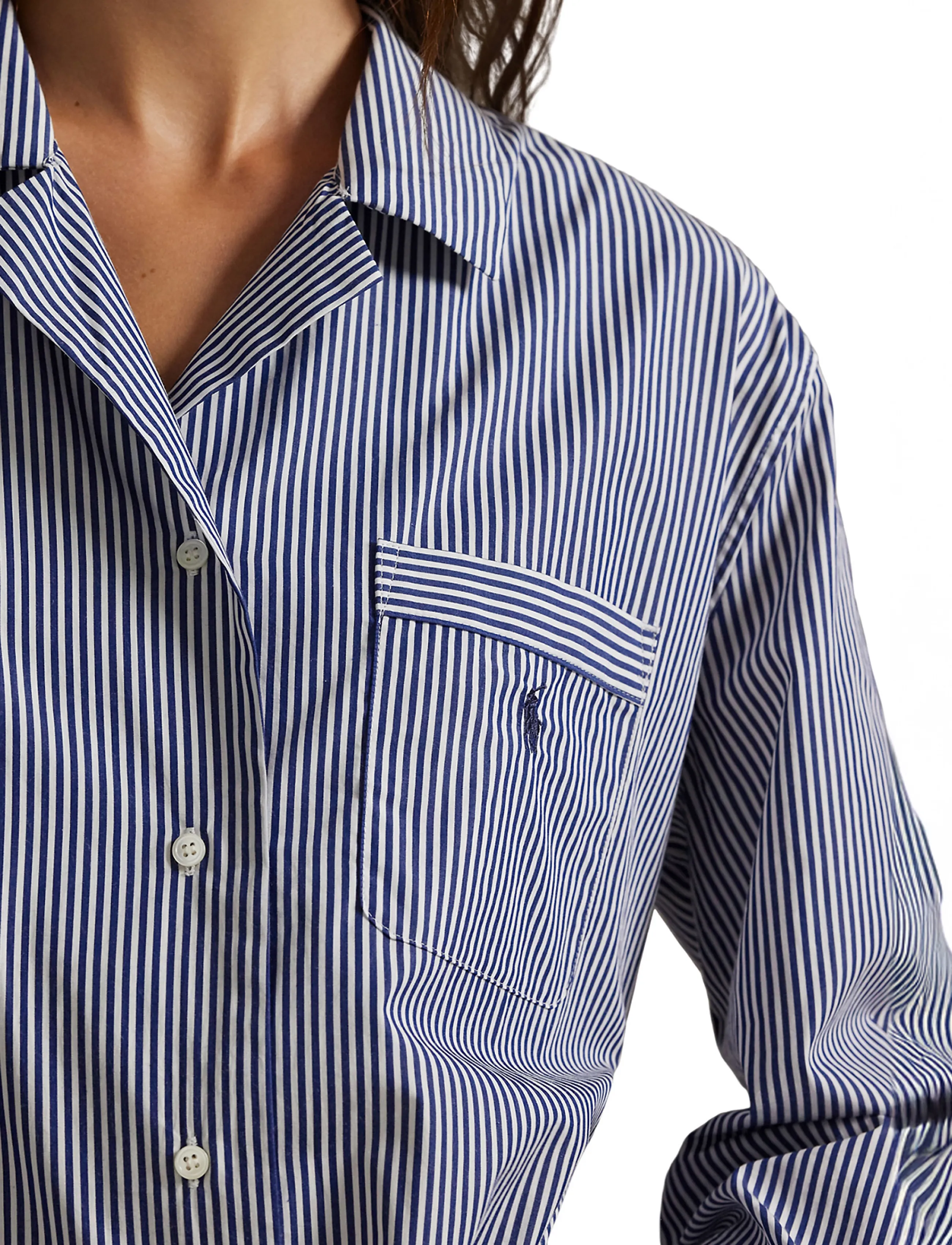 Polo Ralph Lauren Intimates - Striped Cotton Sleep Shirt - nattlinnen - prlstripe - 2