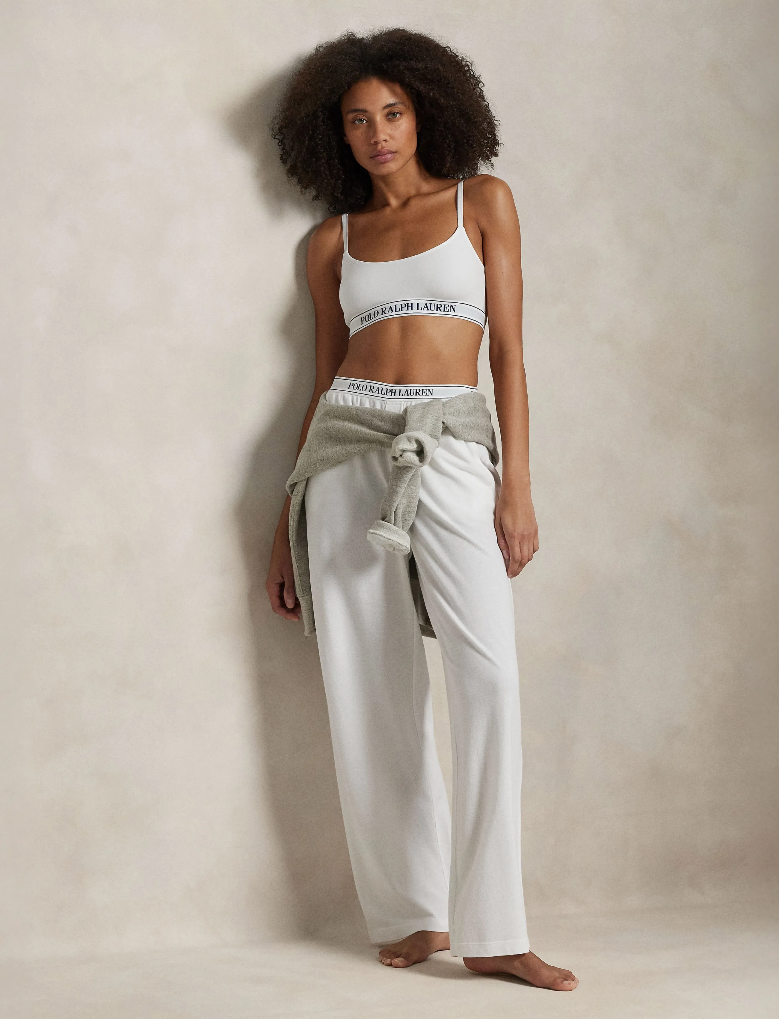 Polo Ralph Lauren Intimates - Logo-Band Pajama Pant - pyjamasbyxor - whitecloud - 3