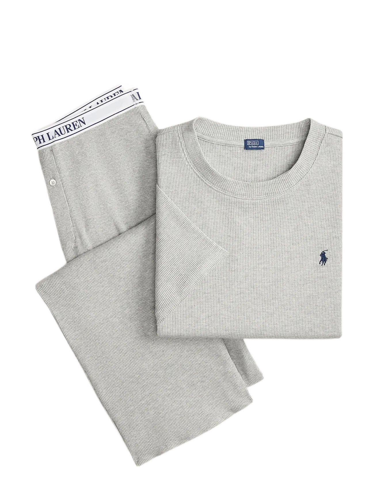 Polo Ralph Lauren Intimates Waffle-Knit Pajama Set - Nattøj - HEATHERGREY / grey