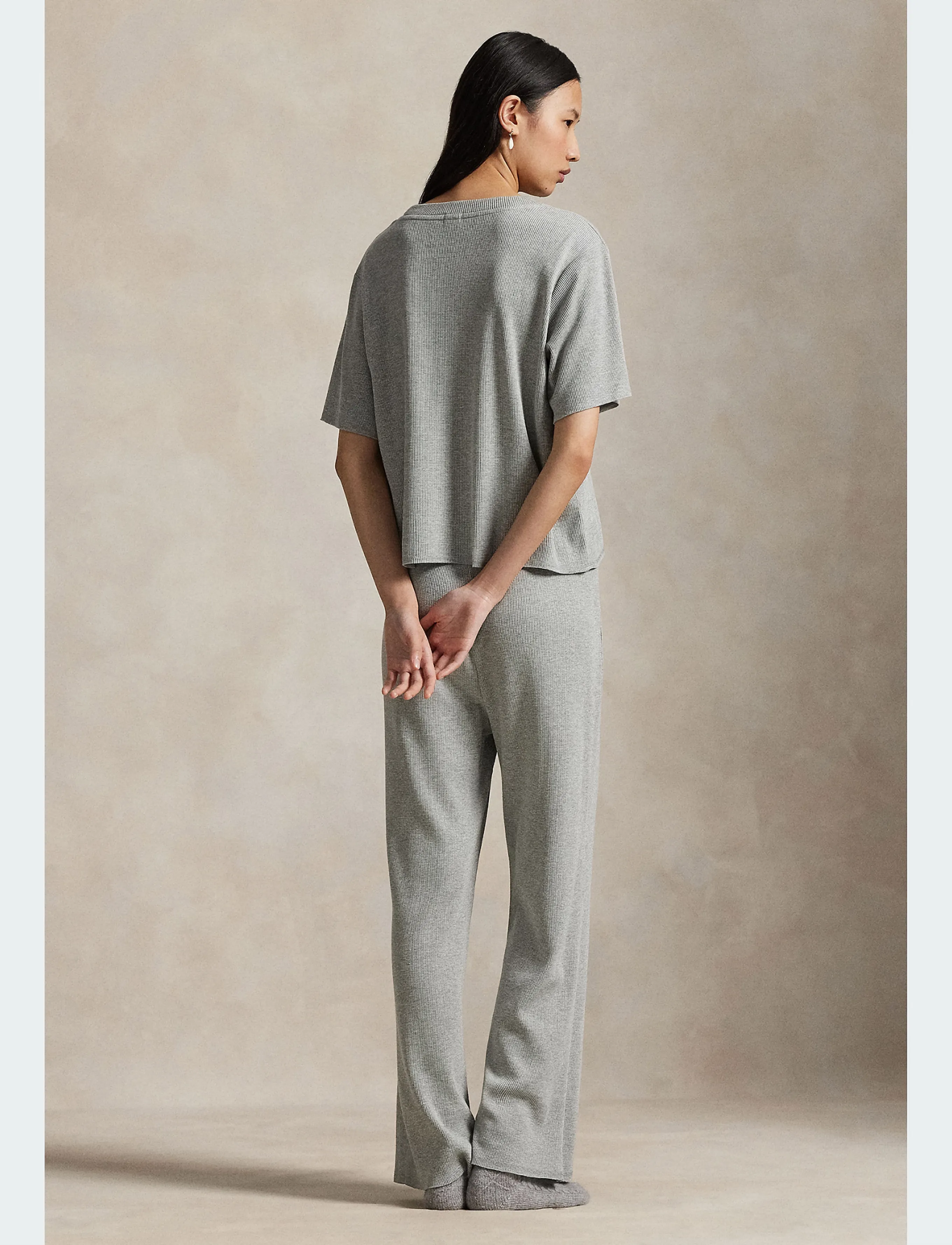 Polo Ralph Lauren Intimates - Waffle-Knit Pajama Set - nattøj sæt - heathergrey - 2