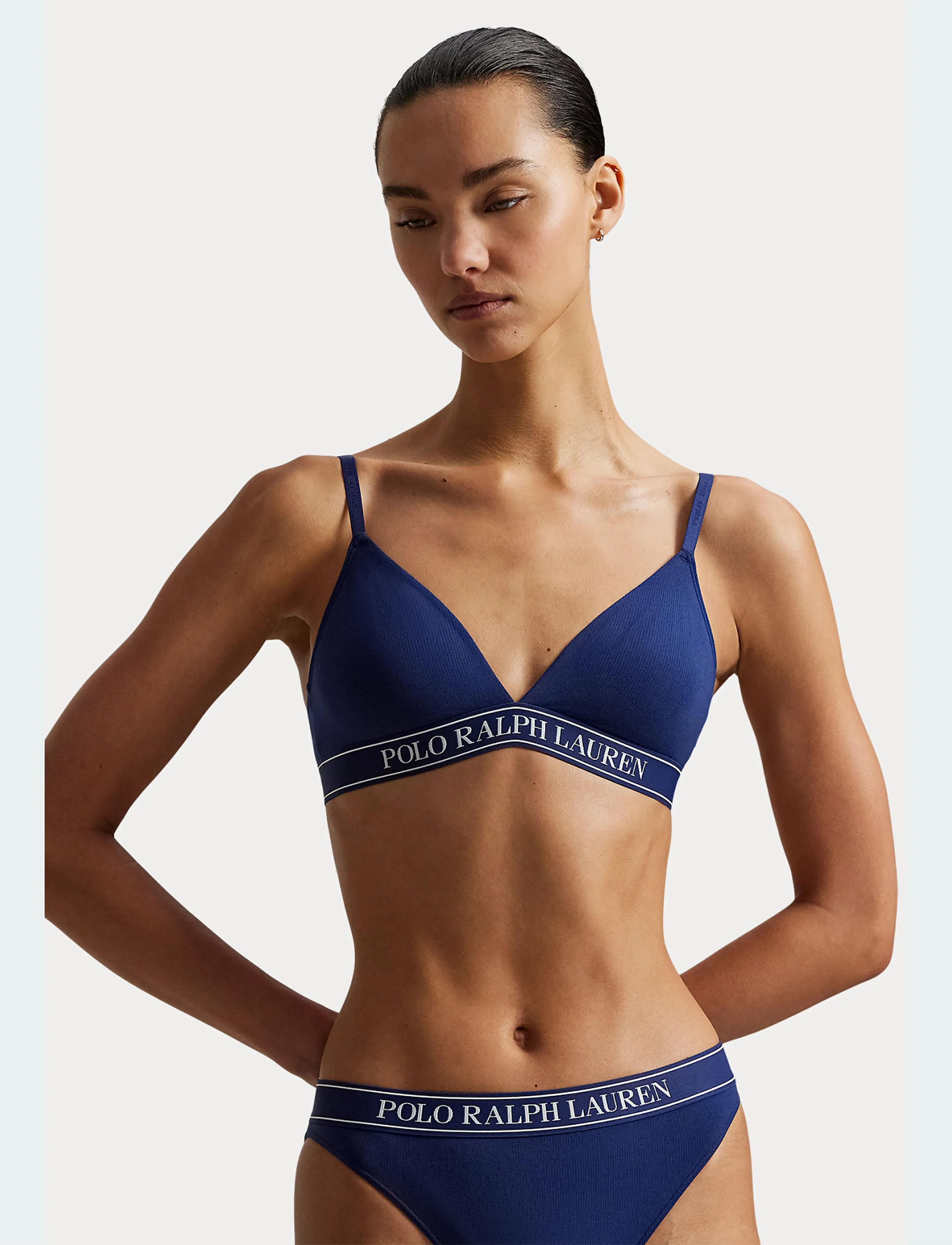 Polo Ralph Lauren Intimates - Logo-Band Triangle Bralette - bralette - navy - 4