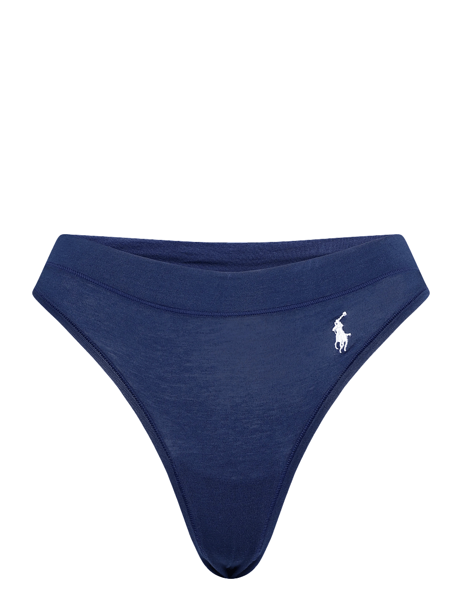 Polo Ralph Lauren Intimates - Stretch Cotton Low-Rise Thong - tangas - navy - 1