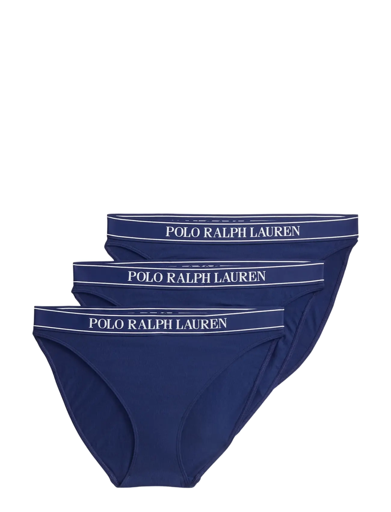 Polo Ralph Lauren Intimates Logo-Waistband Bikini 3-Pack Set - Briefs - NAVY / navy