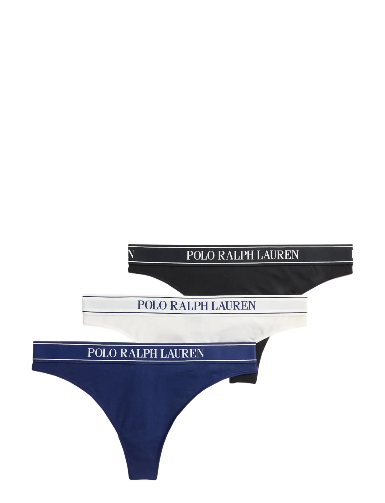 Polo Ralph Lauren Intimates Logo-Waistband Thong 3-Pack Set - Polo Ralph Lauren Intimates - ASSORTED / black