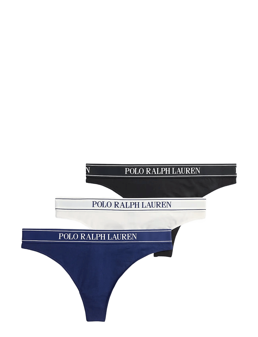Polo Ralph Lauren Intimates - Logo-Waistband Thong 3-Pack Set - stringtrosor - assorted - 1