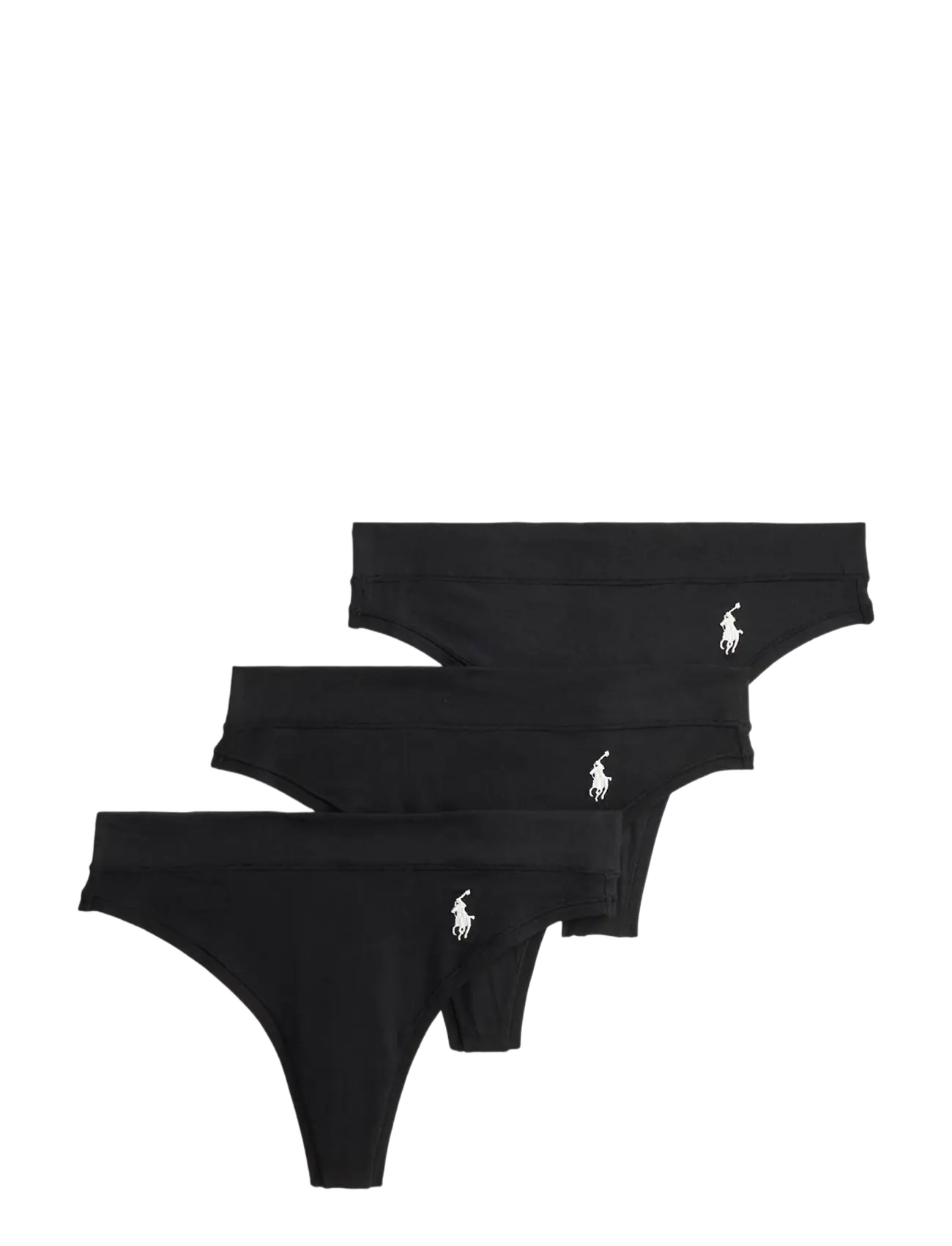 Polo Ralph Lauren Intimates Thong 3-Pack Set - Polo Ralph Lauren Intimates - ONYX / black