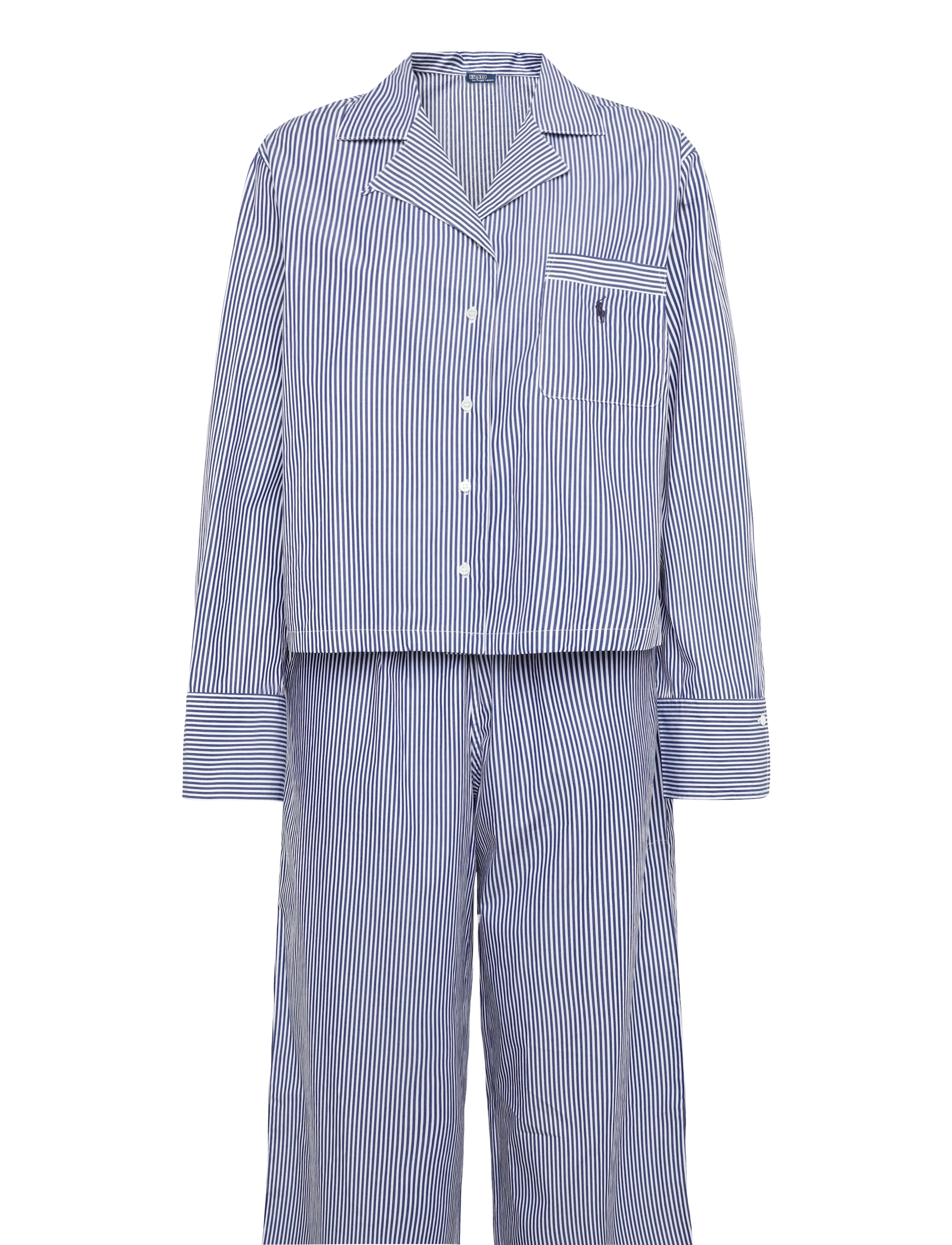 Polo Ralph Lauren Intimates Cotton Poplin Long-Sleeve Pajama Set - Polo Ralph Lauren Intimates - PRLSTRIPE / blue