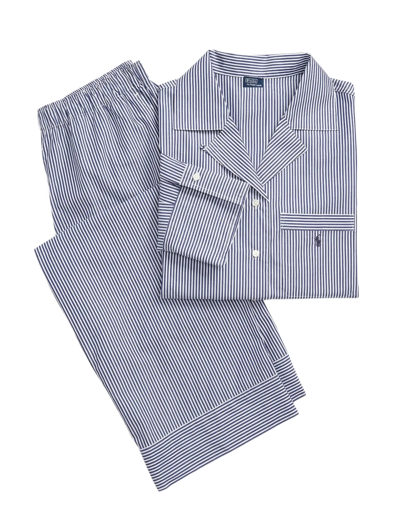 Polo Ralph Lauren Intimates Cotton Poplin Long-Sleeve Pajama Set - Polo Ralph Lauren Intimates - PRLSTRIPE / blue
