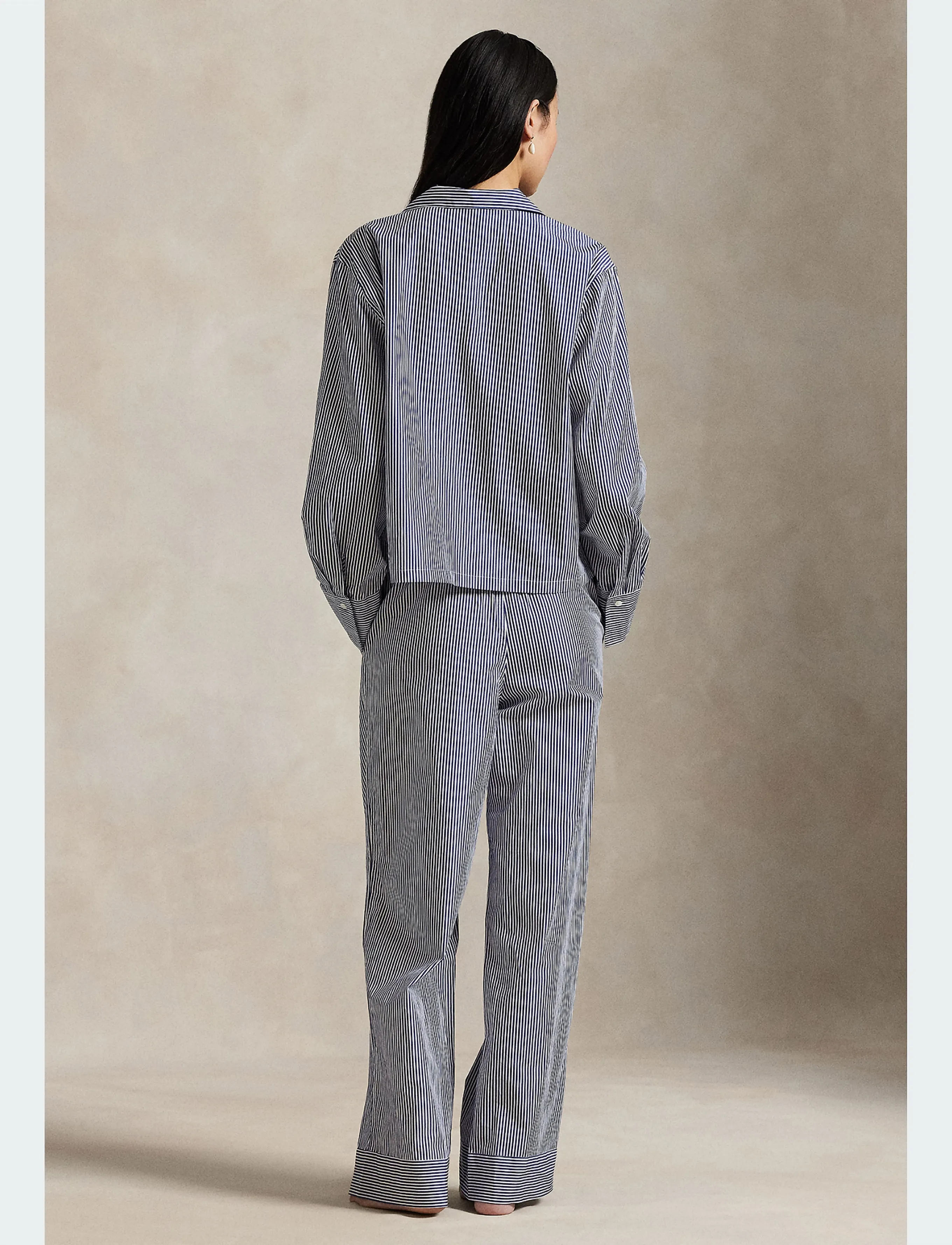 Polo Ralph Lauren Intimates - Cotton Poplin Long-Sleeve Pajama Set - pyjamas - prlstripe - 2