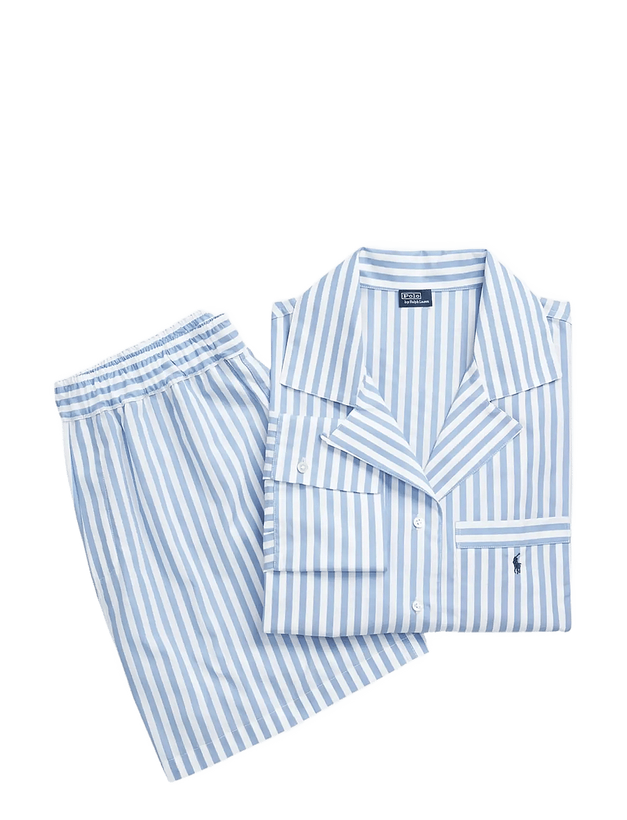 Polo Ralph Lauren Intimates - Crop Top & Boxer Striped Cotton PJ Set - pyjamas - widestripe - 1