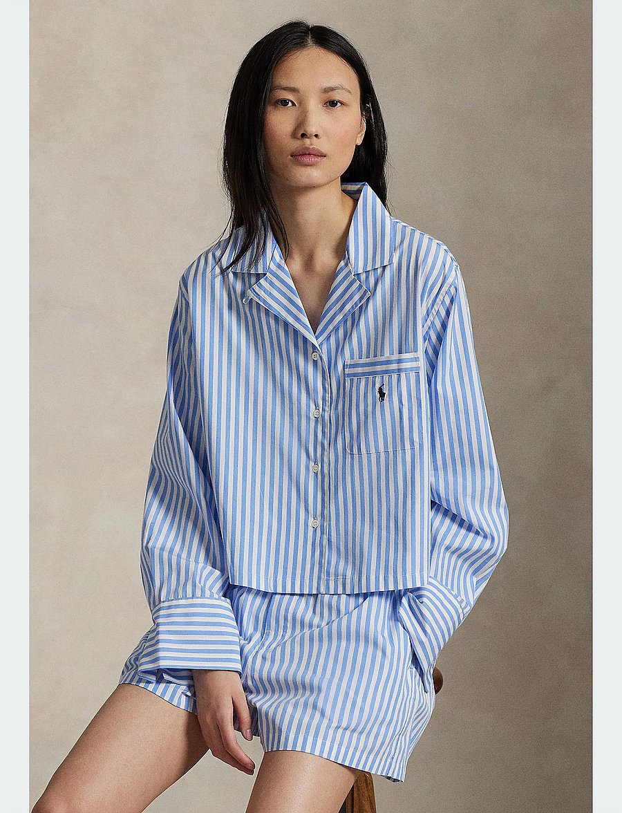 Polo Ralph Lauren Intimates - Crop Top & Boxer Striped Cotton PJ Set - pyjamas - widestripe - 3